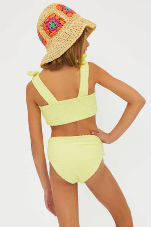 Beach Riot- Little Stella & Janie Set Citrine Crush Terry