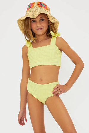 Beach Riot- Little Stella & Janie Set Citrine Crush Terry