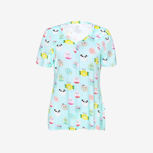Posh Peanut- Donuts Women’s Short Sleeve Pajama Set