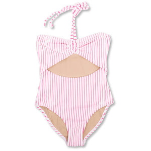 Shade Critters- Berry Stripe Halter One Piece Swimsuit