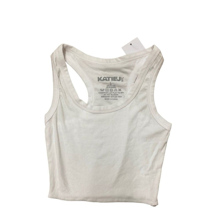 KATIE J NYC - LIVI RIBBED TANK SOLIDS (WHITE)