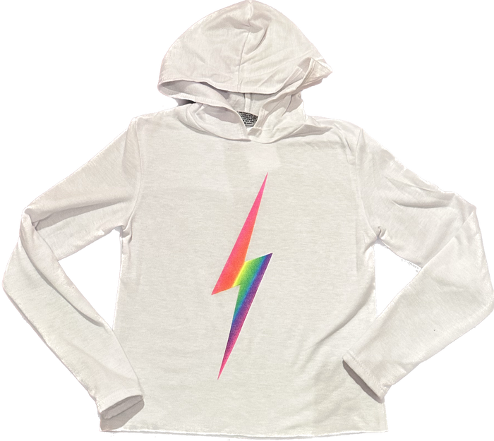 Firehouse- White Ombré Bolt Pullover Hoodie