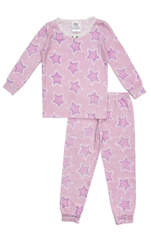 Esme- Pink Star TD Long Sleeve Pajamas