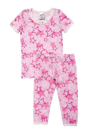 Esme- Pink Star Short Sleeve Pajamas