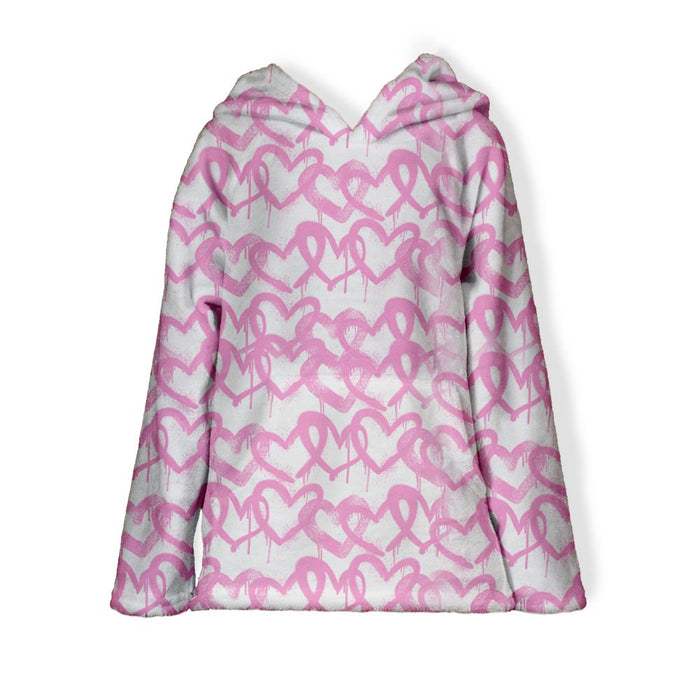 Penelope Wildberry - DRIPPY HEART PINK HOODY PULLOVER