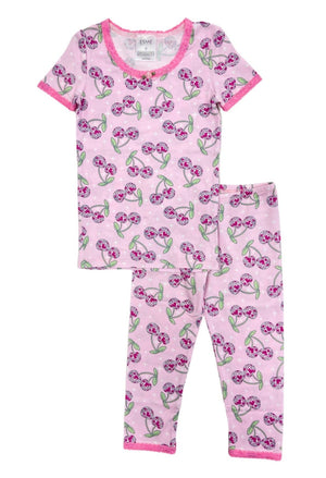 Esme- Disco Cherry Short Sleeve Pajamas