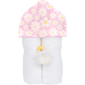 Baby JaR - Plush Hooded Towel - Daisy