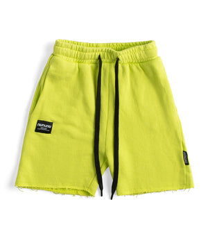 NUNUNU- NU Patch Sweat Shorts Hot Yellow