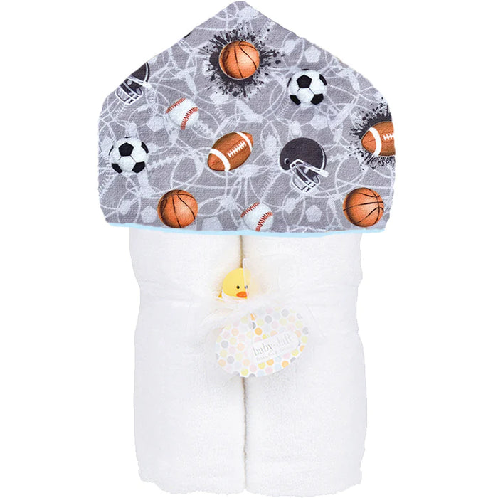 Baby JaR - Plush Hooded Towel - Sports Jam