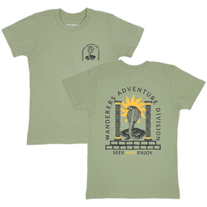 Tiny Whales - Wanderers Tee (Army Green)