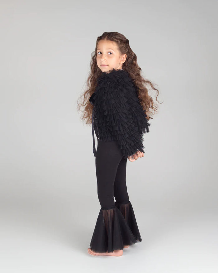 Marais Sky- Black Tulle Bell Bottoms